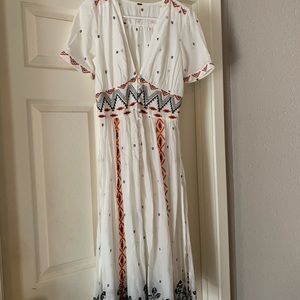 Free people real romance embroidered top